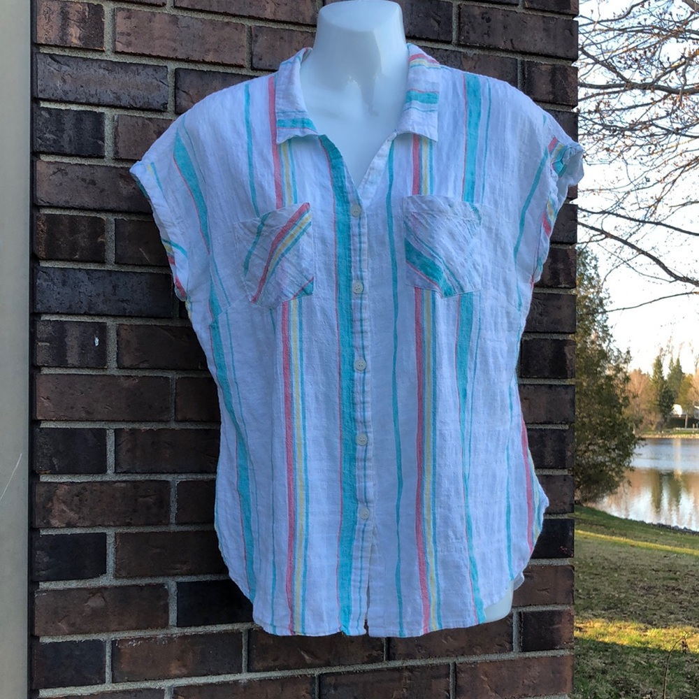 Tribal Linen-Cotton Blend Top